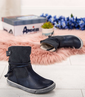 Botki dziewczęce American Club G-AB16183 Granatowe