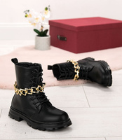 Botki dziewczęce Rock & Joy 7508-3A Czarne + G