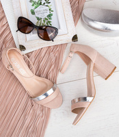 Sandałki damskie Laura Mode QL-110 Beżowe