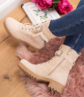 Botki damskie N/M HQ252 Beżowe