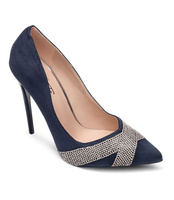 Czółenka damskie Mulanka B-84 Granatowe