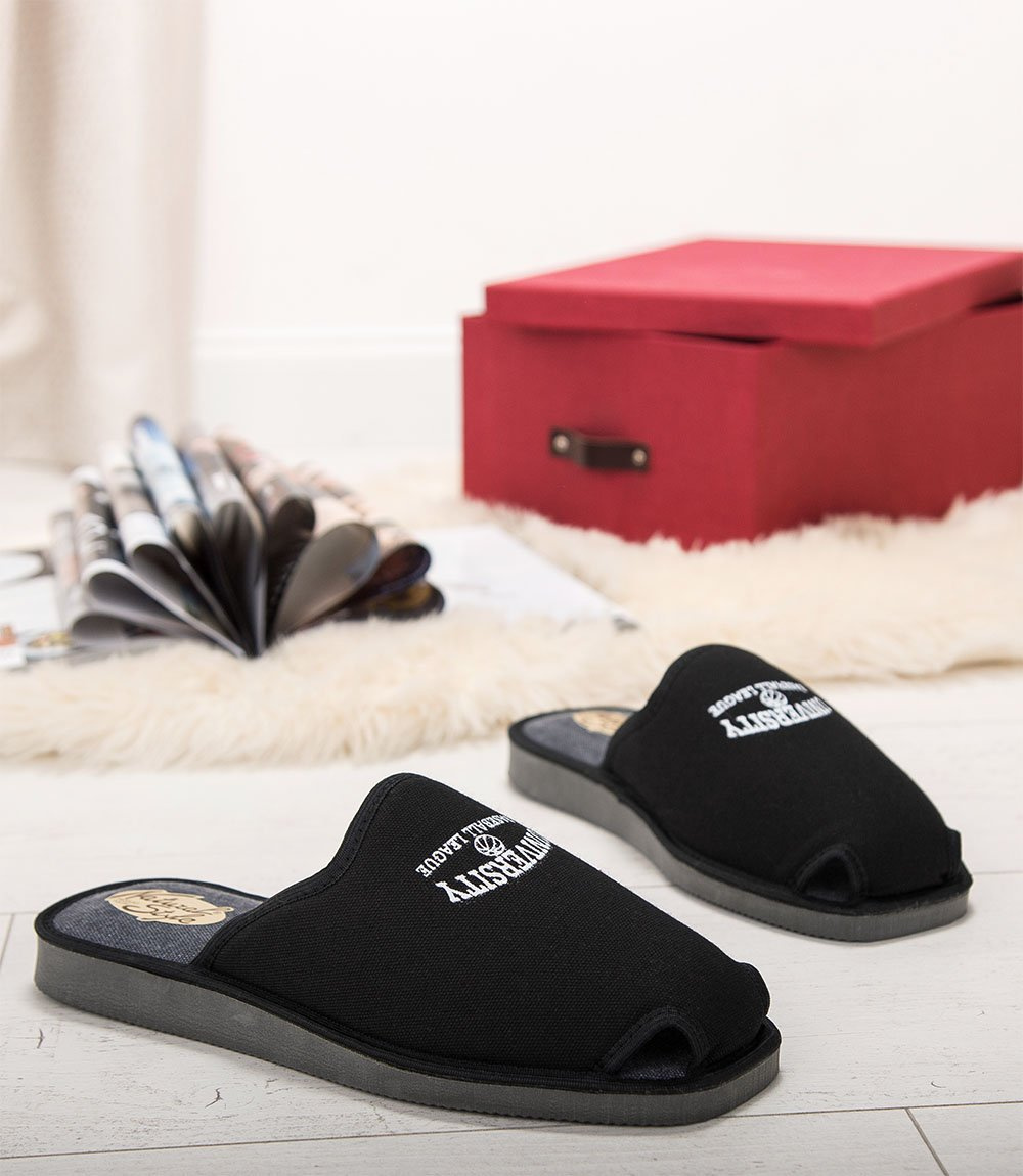 Kapcie męskie Natural Style NS-028 Czarno-Szare