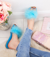 Klapki damskie Laura Mode F-17 Niebieskie