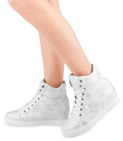 Sneakersy damskie N/M NO001 Srebrne