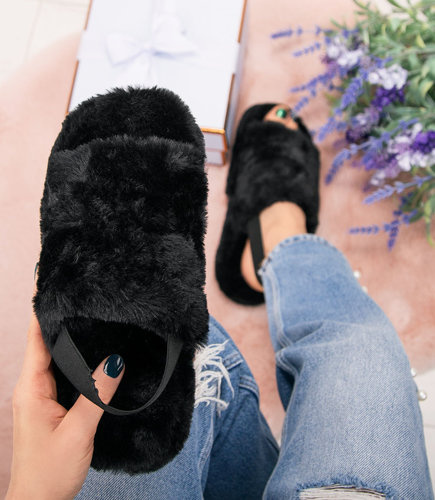 Kapcie damskie Lady Glory P238 Czarne