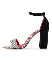 Sandałki damskie Sixth Sens S112 Czarno-Srebrne