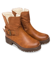 Botki damskie Super Mode 5146 Brązowe