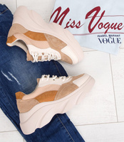 Buty sportowe damskie N/M F215 Beżowe