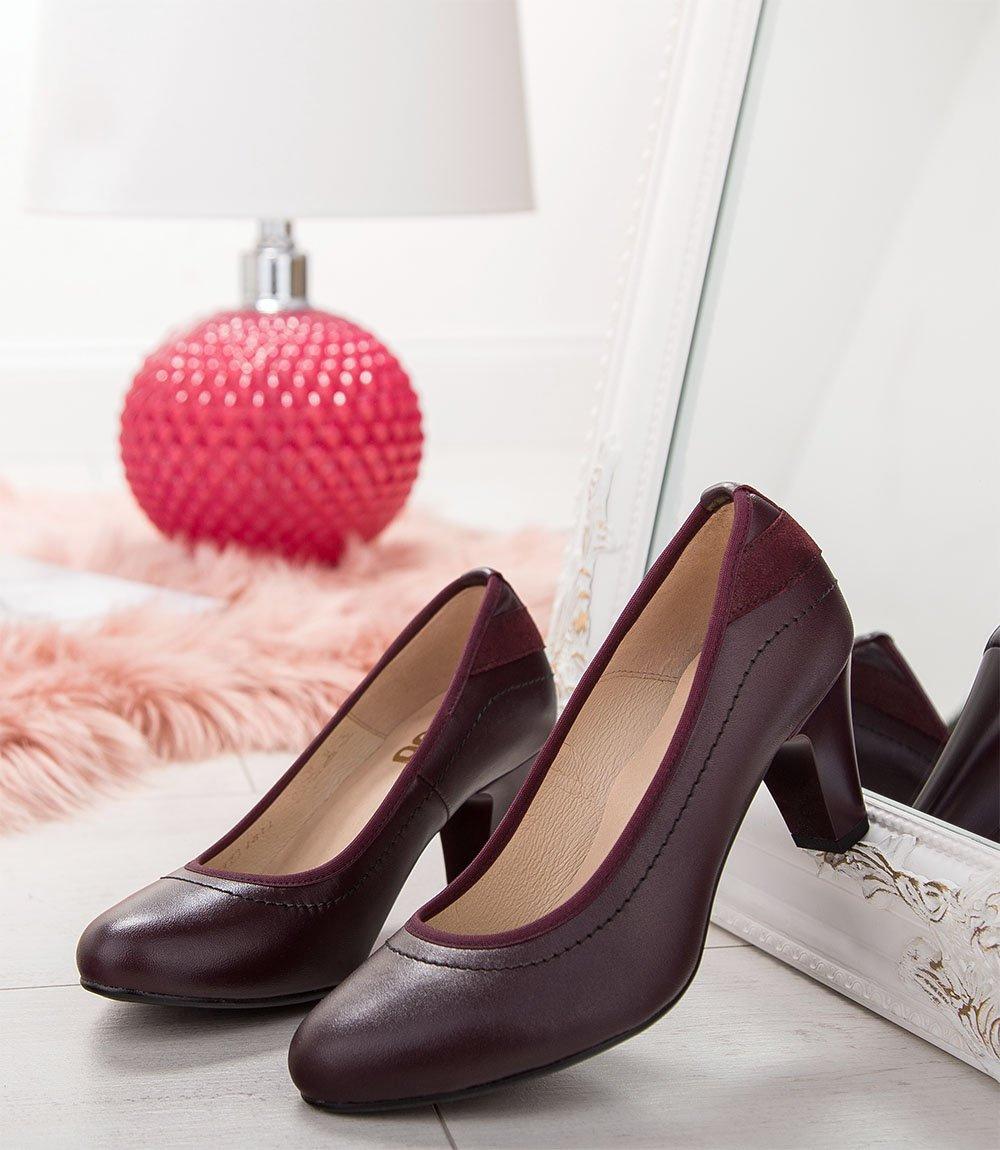 Czółenka Pesco 1811 Bordowe