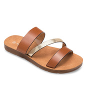 Klapki damskie Super Mode 6127 Brązowe