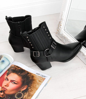 Wegańskie Kowbojki damskie Super Mode 1341 Czarne