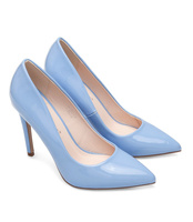 Czółenka damskie Ideal Shoes A-2927-2 Niebieskie