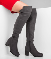 Kozaki damskie Foreverfolie H306 Szare