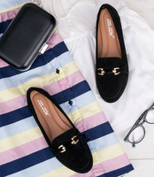 Mokasyny damskie Abloom 9988-156 Czarne