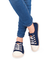 Trampki damskie Ideal Shoes X-9716 Granatowe