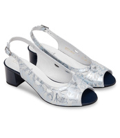 Sandały damskie Pesco 1830 Biało-Srebrne