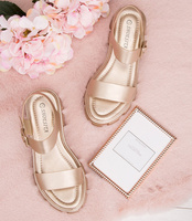 Sandałki damskie Shoesita K-8057 Złote