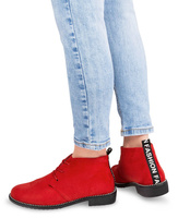 Botki damskie Abloom XW9089 Czerwone