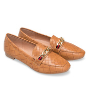 Mokasyny damskie N/M 918-18 Brązowe