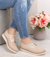 Półbuty damskie N/M 888-162 Beżowe