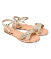 Sandałki damskie Abloom WL282 Złote