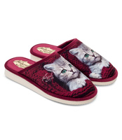 Kapcie damskie Natural Style NS-128 Bordowe