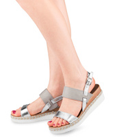 Sandałki damskie Sixth Sens S102 Srebrne