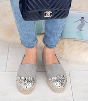 Espadryle damskie Bestelle L184 Szare