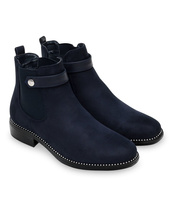 Botki damskie Ideal Shoes C-7203 Granatowe