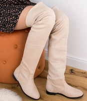 Kozaki damskie Chic Nana CN866 Beżowe