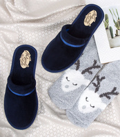 Kapcie damskie Natural Style NS-020 Granatowe