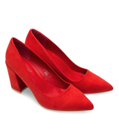 Czółenka damskie Ideal Shoes D-1232 Czerwone