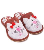 Kapcie damskie Natural Style NS-226 Brązowe