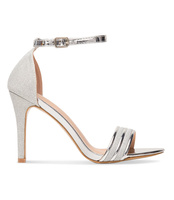 Sandałki damskie Laura Mode J-28 Srebrne