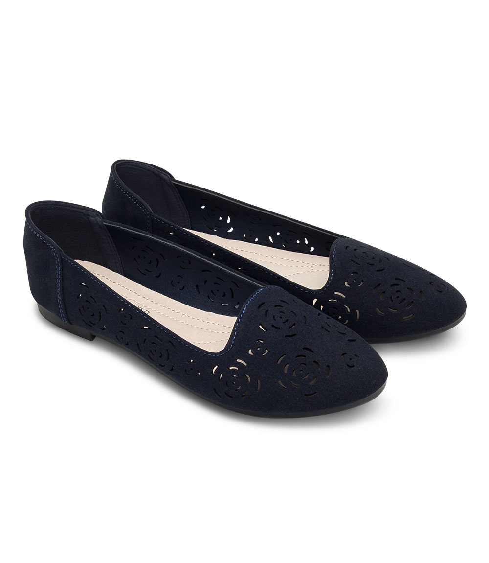 Balerinki damskie Skotnicki P-3-0584 Granatowe