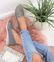 Półbuty damskie Skotnicki P-3-0597 Szare