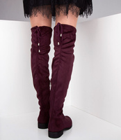 Kozaki damskie Bello Star B11618 Bordowe