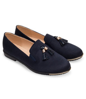 Balerinki damskie Miss Laura W-132 Granatowe