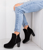 Botki damskie Laura Mode Y-030 Czarne