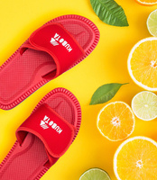 Klapki damskie Kubota Rzep KKRZ06 Czerwone