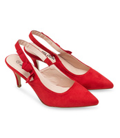 Czółenka damskie Abloom A5119 Czerwone