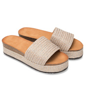 Klapki damskie Sixth Sens YT-67 Srebrne