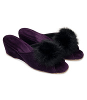 Kapcie damskie Natural Style NS-031 Śliwkowe