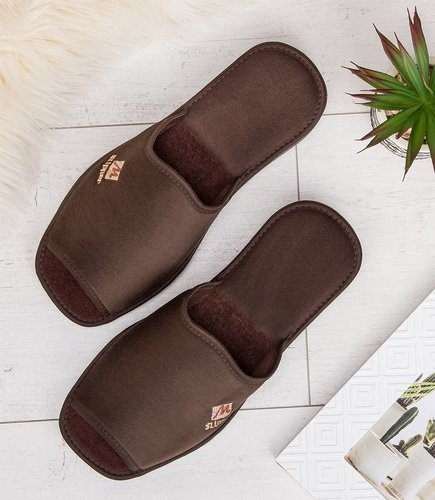 Kapcie męskie Natural Style NS-024 Brązowe