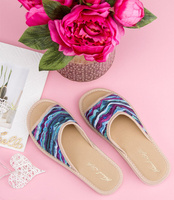 Kapcie damskie Natural Style NS-056 Niebieskie