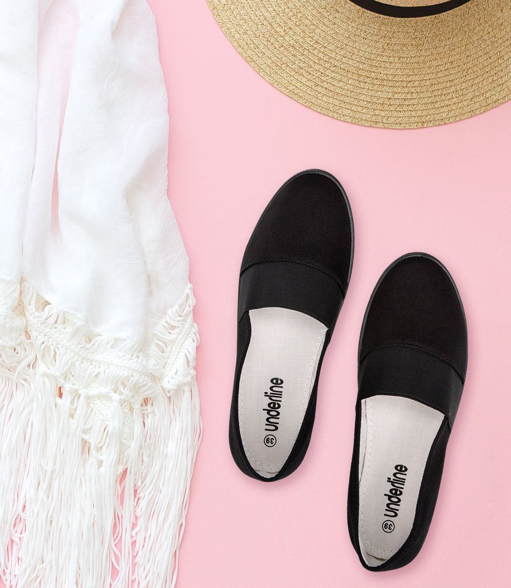 Tenisówki damskie Underline T-3-1405 Czarno / Czarne