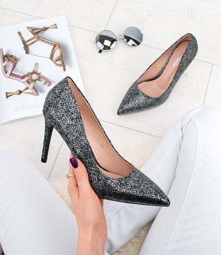 Czółenka damskie Bestelle 1639-1 Czarne