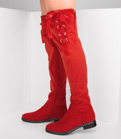 Kozaki damskie Foreverfolie H308 Czerwone