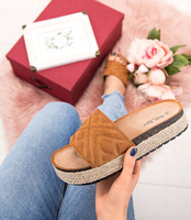 Klapki damskie Sixth Sens H11 Brązowe