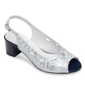 Sandały damskie Pesco 1830 Biało-Srebrne